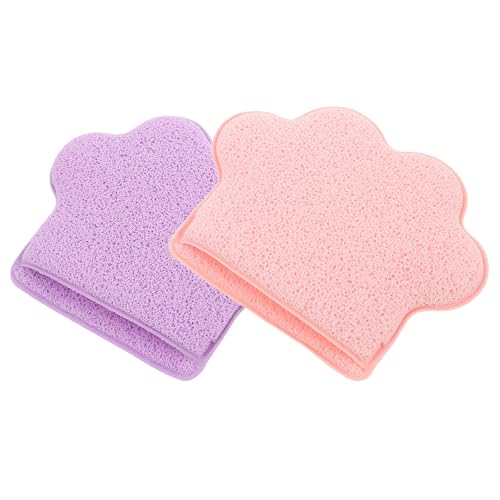 ibasenice Esponjas Faciales Diseño Cómodo Que Se Adapta Mano de Limpieza Forma de Pata de Gato, 2 Piezas, Esponja para Cuidado Diario y Exfoliación