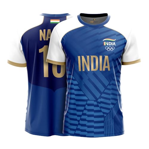 Image of Olympics 2024 Blue Champions Jersey - Personalized with Custom Name & Number | Sizes for Kids, Men & Women