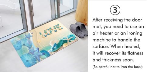 Miniatura 4 de LYFANS La bañera y la bañera utilizan tapetes absorbentes antideslizantes, alfombra 3D de delfín azul moderno (24 x 18 pulgadas) y la sala de estar