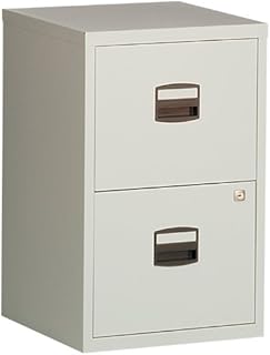 Bisley Steel 2 Drawer Filing Cabinet - Grey