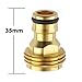 Litorange Easy Connect New Garden Hose Nozzle End and Quick Connector Kit. 3/4 inch MHT X FHT Brass Easy Connect Fitting Adapter 4 Piece Set Male and Female