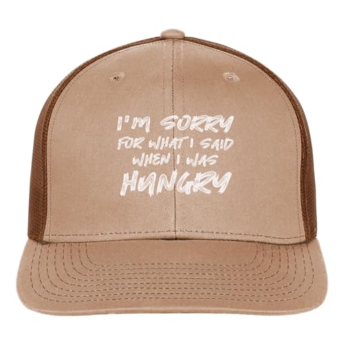 Im Sorry Fors What I Said When I was HungrysMens Hat Outdoor Hats for Men's Light Weight Caps Baseball Cap Men