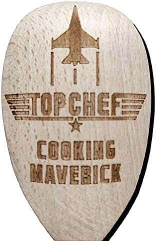 Top Chef Cooking Maverick Wooden Baking Spoon Wood Cooking Baker Present Gift Fan
