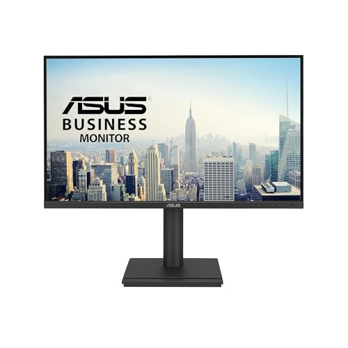 ASUS BE27AQG Business Monitor da 27 QHD IPS (2560x1440), 5ms Response Time, 120Hz, Senza Cornice, HDMI, DisplayPort, Altoparlanti, Regolabile in Altezza, Design Ergonomico, Low Blue Light, Nero