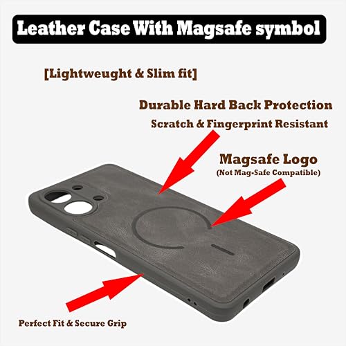 Image of SBMS Back Cover for Vivo Y21 5G / Y11 5G | Ultra Slim Soft Rubberised Hard Case | Oil Feel Soft Leather Back | Mag-Safe Design (Mag-Safe Not Support) | Camera Protection Case for Vivo Y11 5G (Grey)