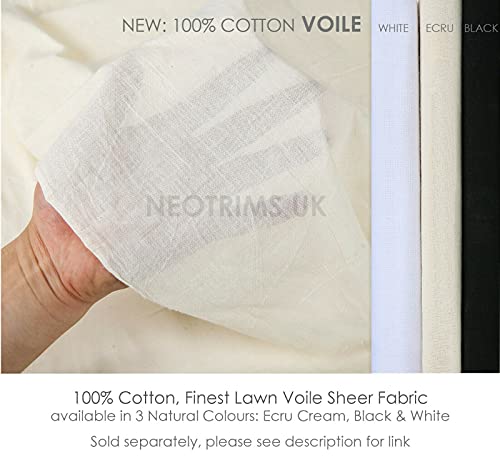 100% Cotton Canvas,Calico & Cotton Linen Mix Fabric For Craft,Paint,Patchwork,Apparel & Light Upholstery.neotrim Natural Fibres,Unbleached & Eco-Friendly Vegan Material, Cotton Linen, 1 Meter #TOP5