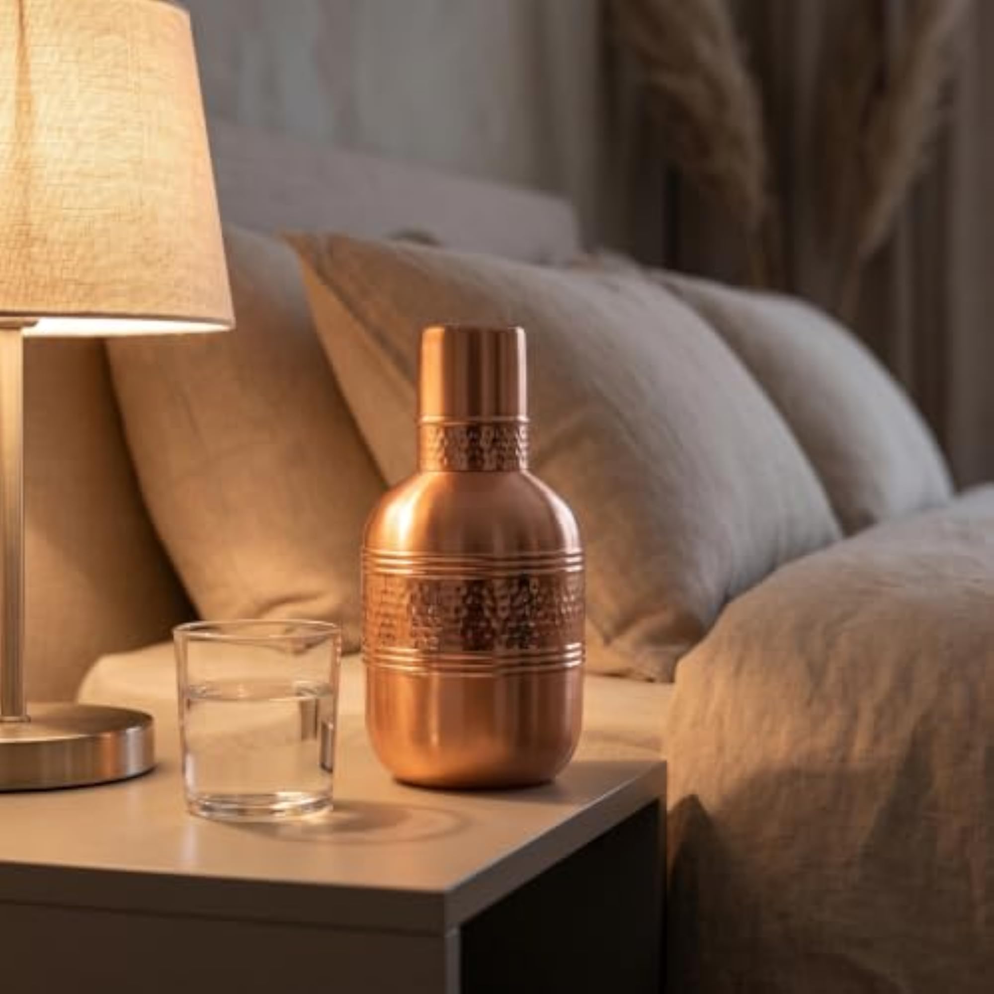 Amber Copper Decorative Storage Jar, Premium Home Decor