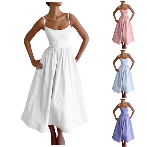 Robe décontractée pour les vacances à taille haute et style bohème fluide