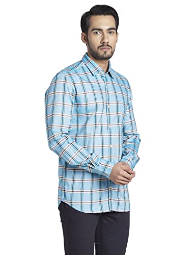 Image of Parx Men's Full Sleeve Slim Fit Dark Blue Casual Shirt