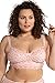 Produktbild Ulla Popken Damen große Größen Übergrößen Plus Size Bralette, Blütenspitze, Unterbrustgummi, Cup C/D Hellrosa 105D 791348500-105D