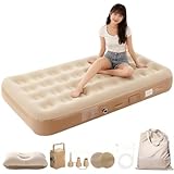 エアーベッド キャンプ マット キャンプ用品 電動ポンプ内蔵 LEDライ折り畳み式 マットレス 自動膨張 ワンタッチで空気抜け Type-C充電式 取り外し可能 簡易ベッド 防水性・通気性・快適性 収納袋付き 枕付き 日本語取扱書 寝室/オフィス/アウトドア コンパクト/テント/車中泊 マット/来客用/防災用 (190*100*25cm)