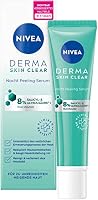 NIVEA Derma Skin Clear Night Peeling Siero (40 ml), anti brufoli per una pelle visibilmente migliorata, esfoliante BHA & AHA peeling con niacinamide