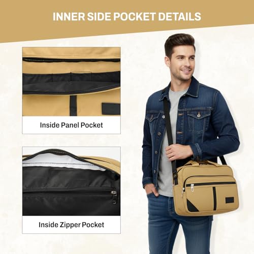 Image of DAHSHA Stylish Nylon Small Sling Cross Body Travel Bag for Business Office Messenger One Side Shoulder Carry Handbag Bag For Men & Women (35 x 18 x 25 Cm)
