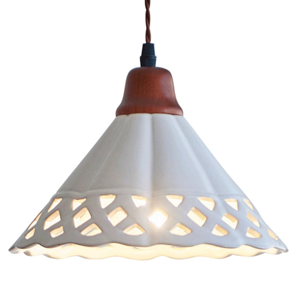 Lustre de plafond céramique E27 abat-jour parapluie pour éclairage ciblé entrée