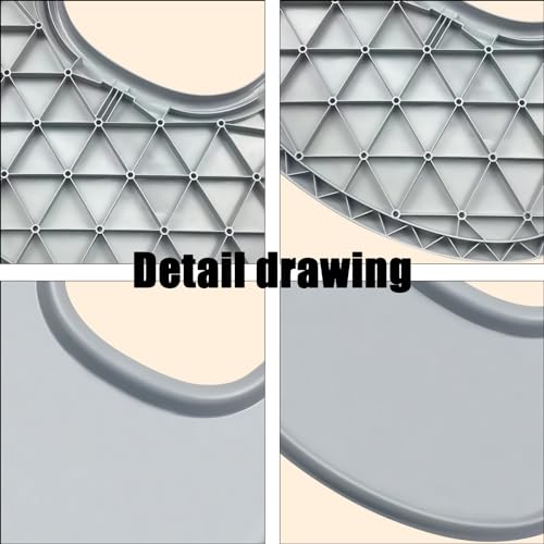 Hxeternal Hochstuhltablett passend für Stokke Tripp Trapp Stuhl mit glatter Oberfläche und starker Saugkraft - Hergestellt aus lebensmittelechtem Kunststoff (BPA BPS BPF blei- und phthalatfrei)-Grau