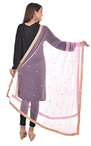 Image of YOUTHQUAKE Women's Embroidered Net Dupatta