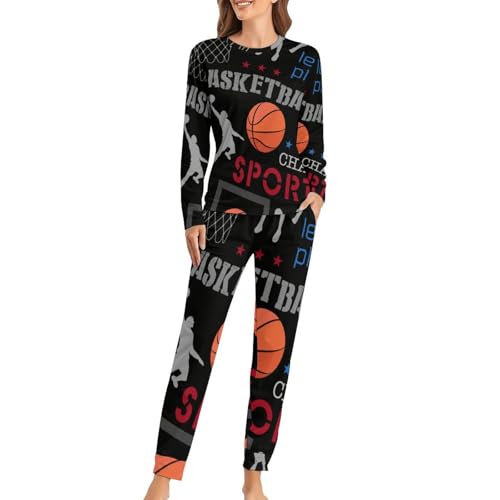 Pyjama femme basket-ball manches longues contre le froid nocturne