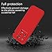 Jancyu Compatible with Xiaomi 13 Pro Case, Silicone Case for Xiaomi 13 Pro, 360°Full Protective, Shockproof and Fingerprint Resistant (red)
