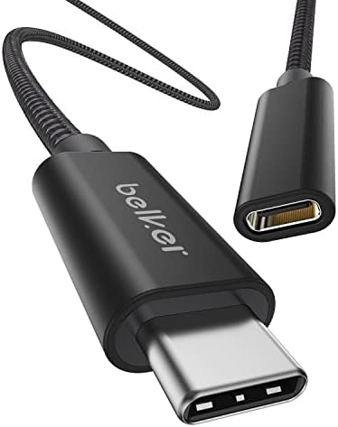 USB C Extension Cable (3M/10ft) Belkertech New Version USB3.2 (5gbps) Type C Male to Female Extension Charging & Sync for Macbook Air M2 2022 M1 Pro M1Max Galaxy S22/Note 20 Pixel 7 Dell XPS Grey