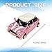 beypovk for Mini Cooper Keychain, Creative 3D Car Model Rhinestone Key Fob Cover Keyring, Universal Cute Key Chain with Ring for Men Women, Car Accessories (Pink)