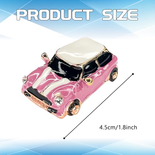 Image of beypovk for Mini Cooper Keychain, Creative 3D Car Model Rhinestone Key Fob Cover Keyring, Universal Cute Key Chain with Ring for Men Women, Car Accessories (Pink)