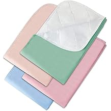 Careoutfit 100% Cotton Ultra Soft 5-Layer Washable and Reusable Incontinence Bed Pad - Waterproof Bed Pads, 33" X 35" 4 Pack