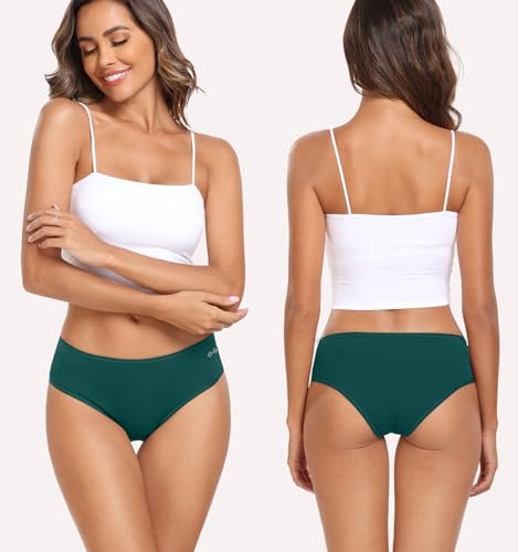 Coskefy Women'S Underwear Soft Strench Breathable Cotton Panties Ladies Hipster Bikini 6 Pack thumb #3