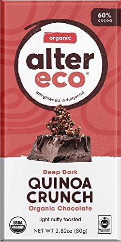 Alter Eco - Organic Chocolate Cocoa Dark Quinoa Crunch 2.82 Oz. 123748