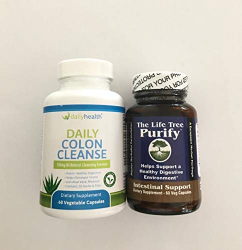 Life Tree Purify Intestinal Support Plus Daily Colon Cleanse Detoxify Kit - Lactobacillus Acidophillus - Natural Herbal For Digestive Health #TOP7