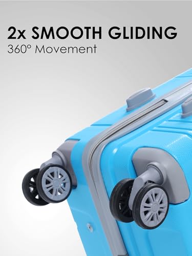 Image of Wesley Golfer Style Cabin 57 cm Small 8 Wheel Hard Case Trolley Bag Suitcase,(57cm, Blue)