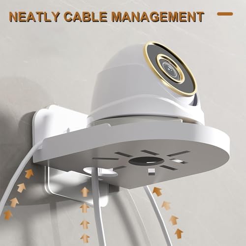 Image of Bectro Screw-Less L-Type Wall Mount Holder for Smart CCTV Cameras | Stand with Heavy-Duty Wall Mount Sticker | Universal use for 360 Robo, Cube, Dome & PT Camera for Home /Office (Pack of 1)