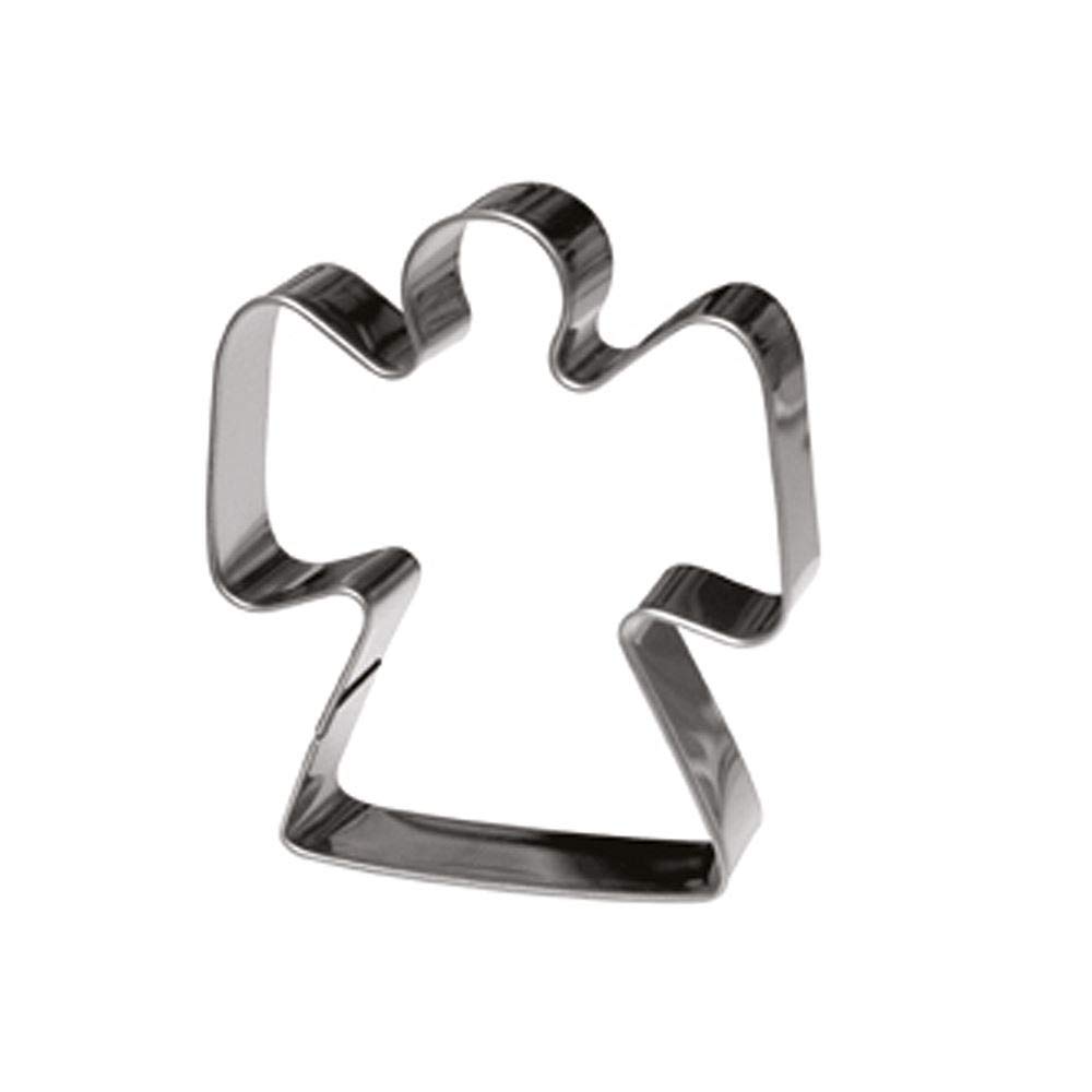 Tagliapasta A Forma Di Angelo In Acciaio Inox, 10 Cm, Per Biscotti E Decorazioni