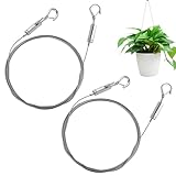 Contenu : vous recevrez 2 ensembles de fils de suspension pour miroir, chaque kit comprend deux crochets et un câble métallique en acier inoxydable de 2 m x 1,5 mm, assez pour votre usage quotidien.