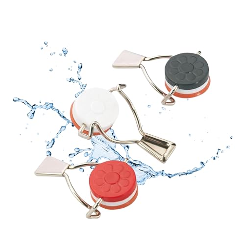 Westmark Juego de tapones de palanca para botellas, 3 piezas, Con junta de silicona, Acero, Rojo/Blanco/Negro, 44402280