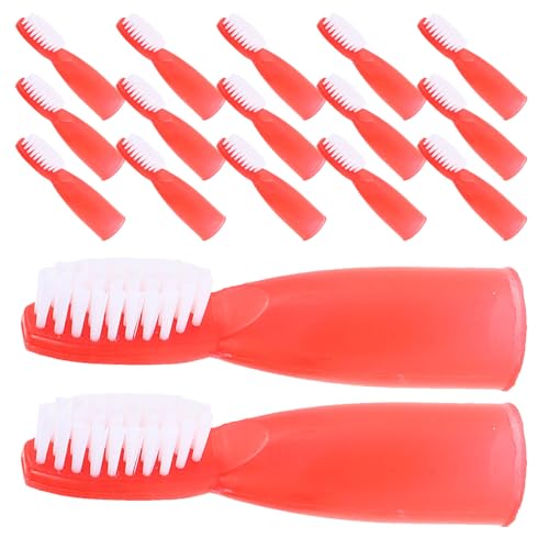 Brosse à dents souple Cabilock en lot de 100 modèles courts rouges pour établissements médicaux