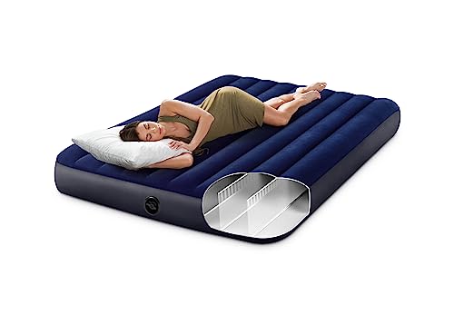 INTEX 64759E Dura-Beam Standard Downy Air Mattress: Fiber-Tech – Queen Size – 10in Bed Height – 600lb Weight Capacity – Pump Sold Separately by Intex - Used condition - Image 2