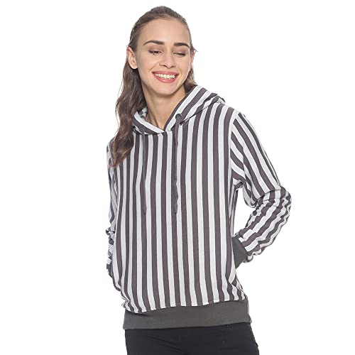 Image of Campus Sutra Women's Cotton High Neck Sweatshirt
