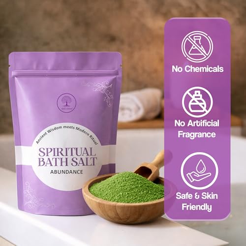 Image of Pure & Natural Abundance Spiritual Bath Salt 200g | Spiritual Bath for Prosperity, Wealth & Success | Aura Cleansing, Positive Energy & Manifestation Ritual Bath