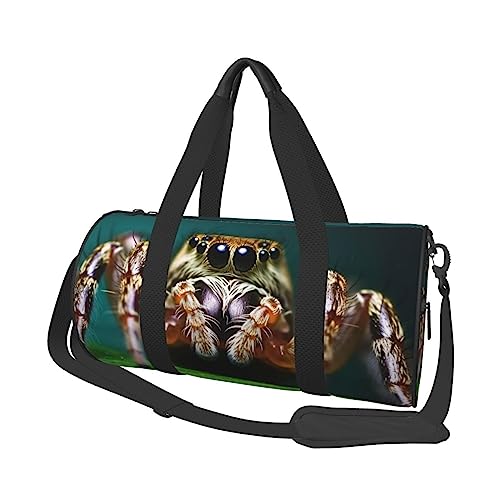 Sac à main d'entraînement rond araignée sauvage noir en taille unique compacte