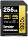 Lexar SDXC Professional 256GB 1800x UHS-II Gold Serie Class 10 U3 V60 für 4K Videoaufzeichnung schwarz