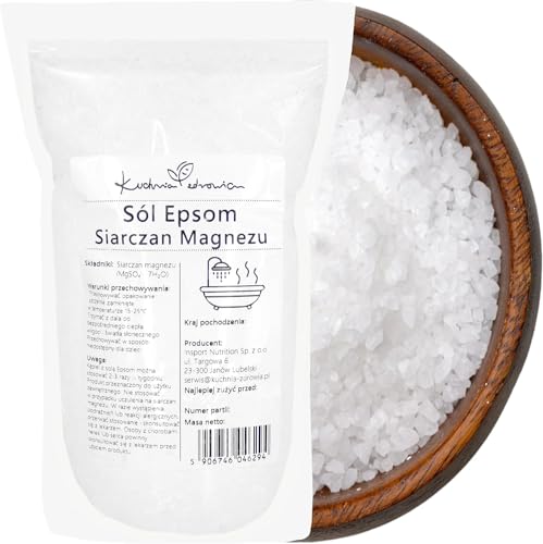 Epsom Sel pour bain – Sulfate de magnésium pur (MgSO·7H₂O) pour la régénération, la relaxation musculaire et le bien-être KUCHNIA ZDROWIA