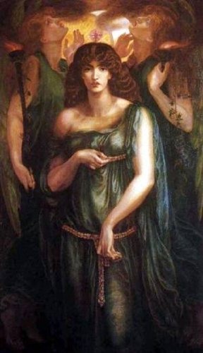 Reproduction Astarte Syriaca 1877 Rossetti, grande peinture à l'huile salon