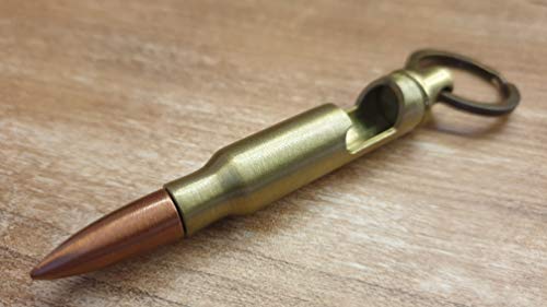 Flaschenöffner Patrone Schlüsselanhänger Bullet Opener Messing Kupfer Geschenkidee Cover