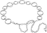 Toutes les occasions: cette dernière ceinture à la chaîne de tendance peut bien correspondre à presque toutes sortes de vêtements décontractés tels que des jeans, des shorts, des costumes, une chemise, une robe, des robes de fête, etc. convient à la plupart des occasions de vêtements, de mariage, de fête ou de mode quotidiens.