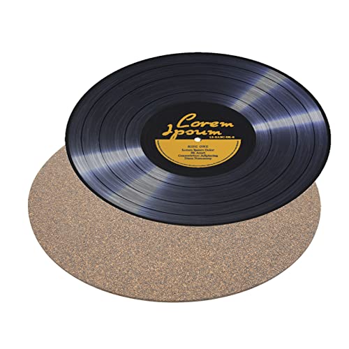 Turntable Slip Mat Rubber Cork Vinyl Record Player Slipmat Turntable Platter Mat Turntable Slipmat Pad For All Lp Vinyl Record Players #TOP3