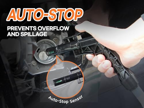 [LITE DELIGHT] Portable Transfer Pump w/Auto-Stop Overfill Protection for Fuel, Water & More, 2.4 GPM, AA Battery Included, Ergonomic Nozzle, Universal Gas Can Adapter, 51” Hose, PLUS a Manual Siphon by LITE DELIGHT - Image 2
