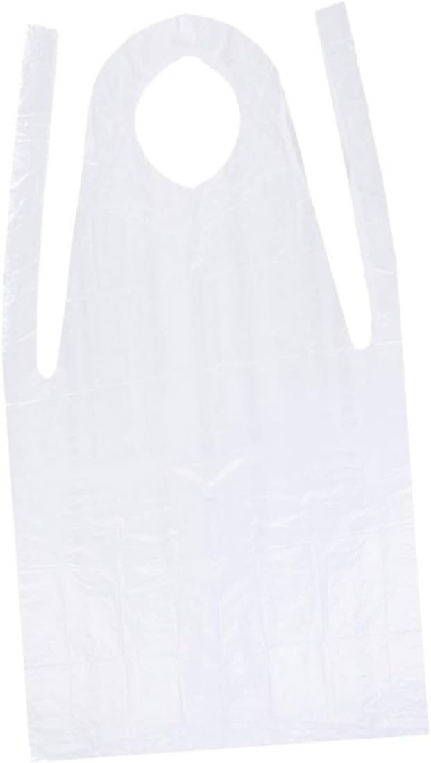 BESTYASH Disposable Waterproof Plastic Aprons for Adults, Sleeveless Pe Apron for Cooking, Painting, and Cleaning, 300pcs Pack (100pcs X 3)
