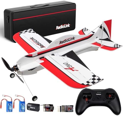 Radiolink A560 6 Flight Modes RC Airplane, Easy to Fly RFT RC Airplanes with 2.4Ghz Remote Control, Byme-A Gyro FC, Brushless Motor for Kids, Boys, Girls, Adults, Beginner or Experienced