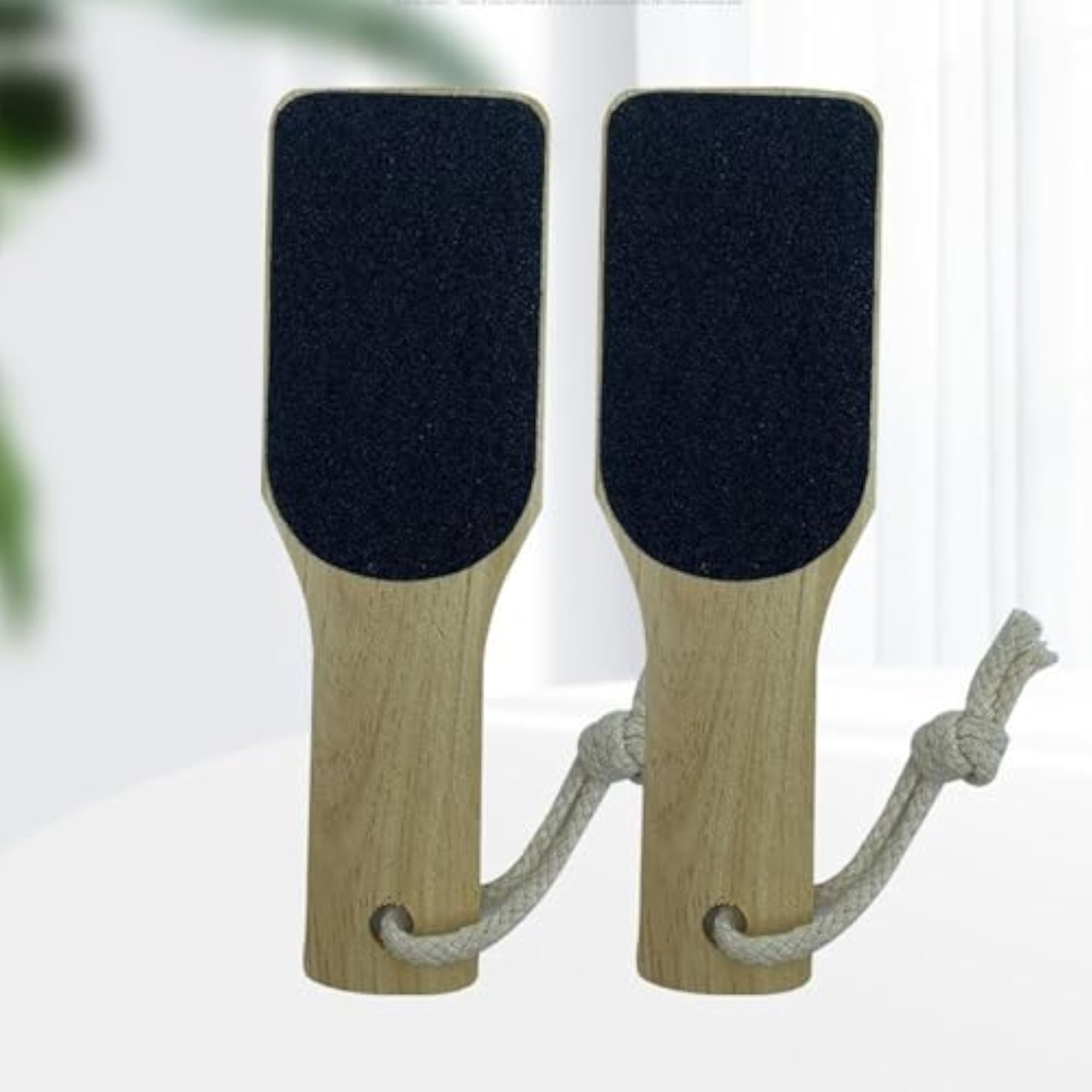 Wooden Foot Scrubber with Double Sided Rasp for Dead Skin