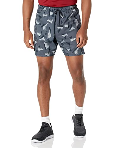 Reebok Men's Standard Speed Shorts 2.0, Black/Dark Grey/All Over Print, Medium #TOP17
